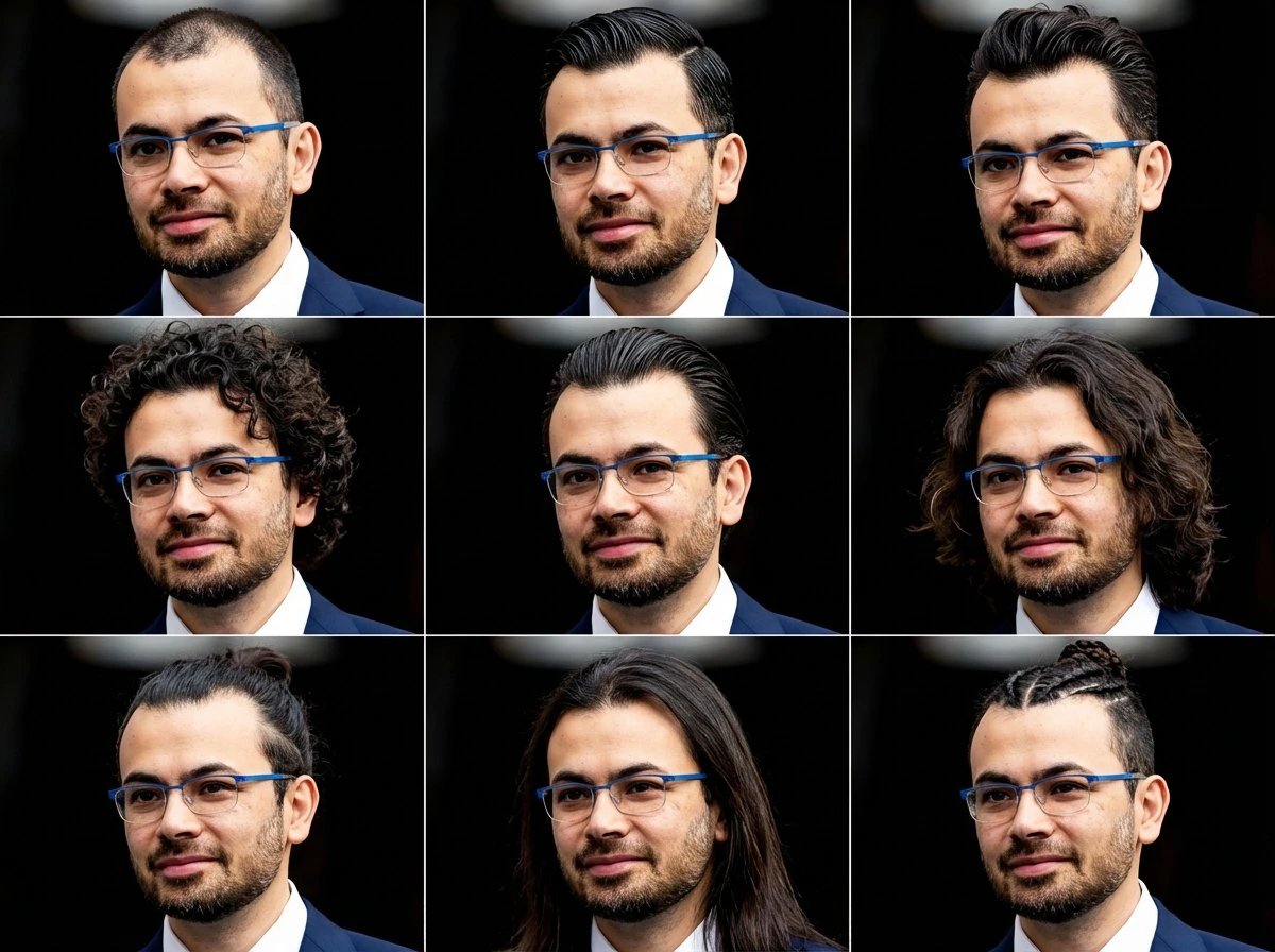 Create 9 different hairstyles