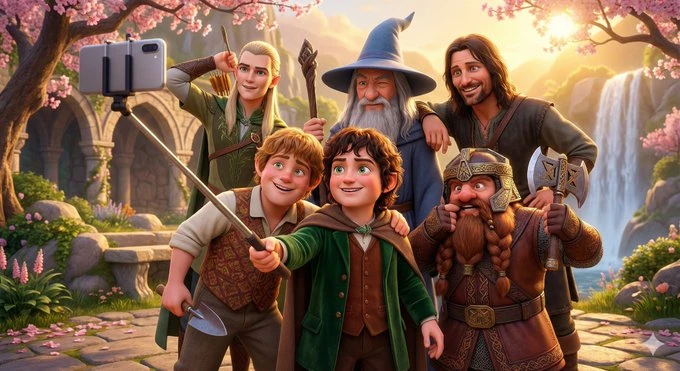 Pixar style 3D animation scene